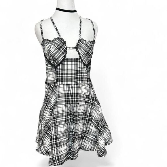 Urban Outfitters Pants - Urban Outfitters Plaid Romper/Skorts